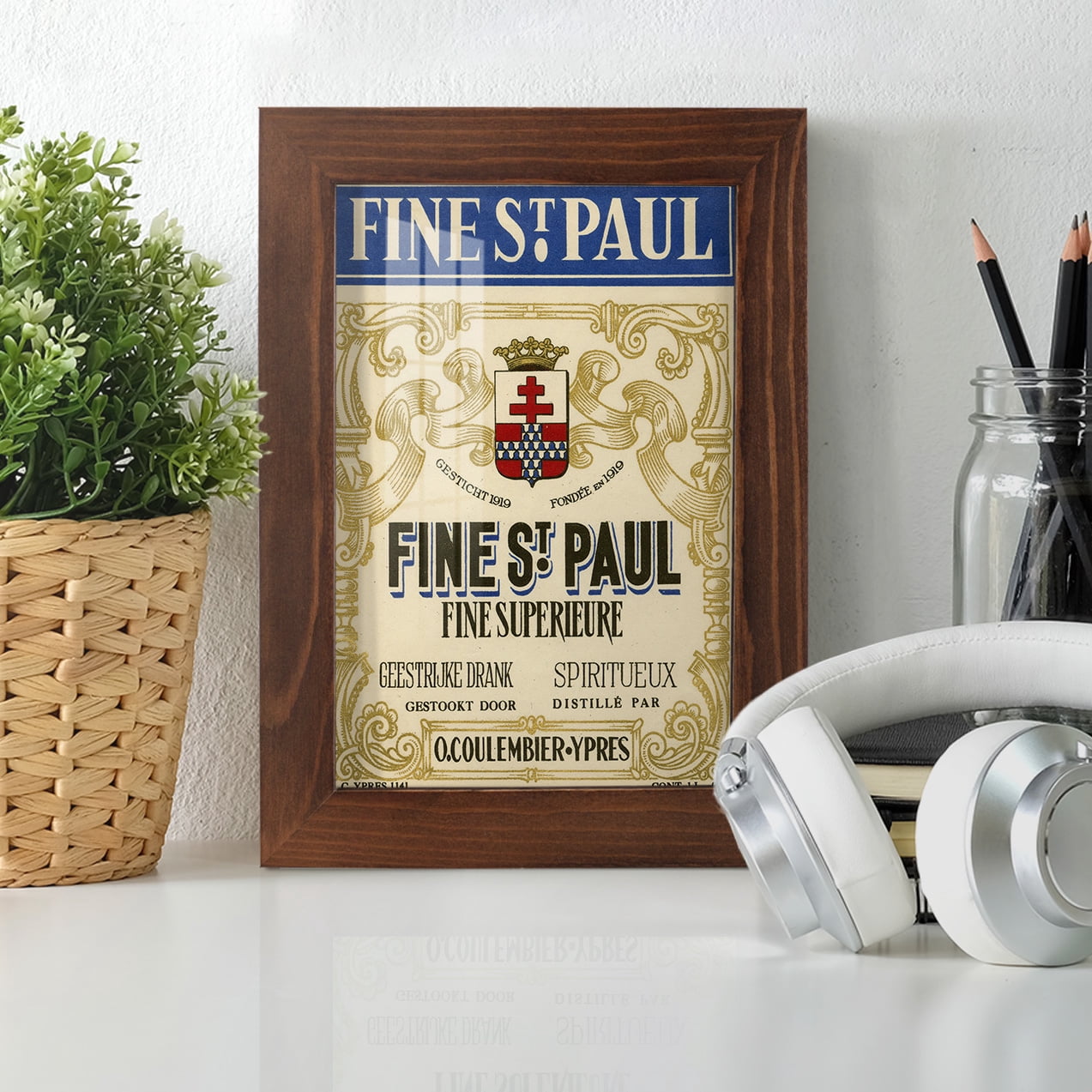 Fine St. Paul -Framed Print w/glass-Chestnut
