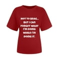 thumbnail image 4 of Fesfesfes Tights for Women Control Top Womens Work Tops Short Sleeve Out Blouse Funny Letter Print Shirt T-Shirt Tops Tshirts Shirts for Women Graphic 6(M), 4 of 8