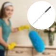 thumbnail image 1 of Limpiador de plumero retráctil con poste de extensión, plumero telescópico de mango largo, limpiador de polvo para ventilador de techo, estanterías, Gris, 1 of 8