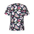 thumbnail image 6 of Qekee Rabbit And Rose Classic Fit T-Shirt Men's Shirt Men's Tight Short Sleeves for Exercise, Running, Mountaineering - Rabbit And Rose, 6 of 9