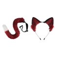 thumbnail image 2 of Cola de tocado de gato Cosplay oreja gato con cola conjunto vestido de lujo para Magideal Cola de tocado de gato, 2 of 7