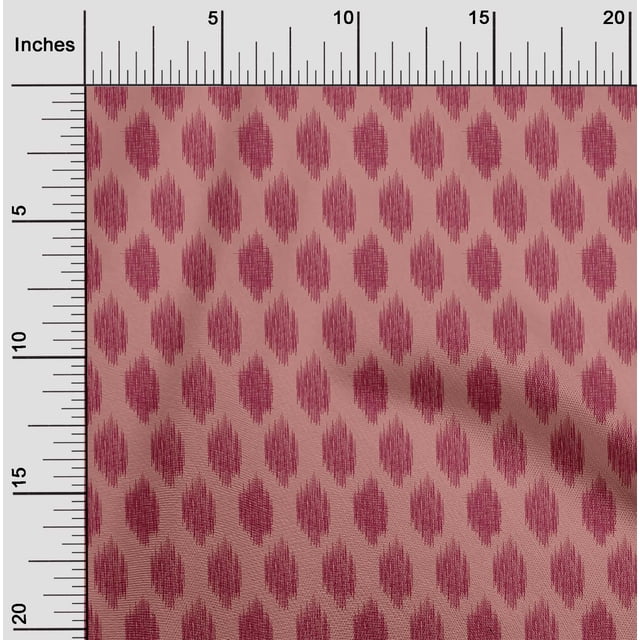 oneOone Cotton Flex Dusty Rose Fabric Geometric Line Ikat Craft Projects Decor Fabric Printed By The Yard 40 Inch Wide