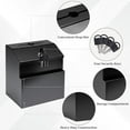 thumbnail image 3 of Suggestion Box with Slot and Lock Donation Box with Keys Metal Ballot Box Wall Mount, 3 of 7