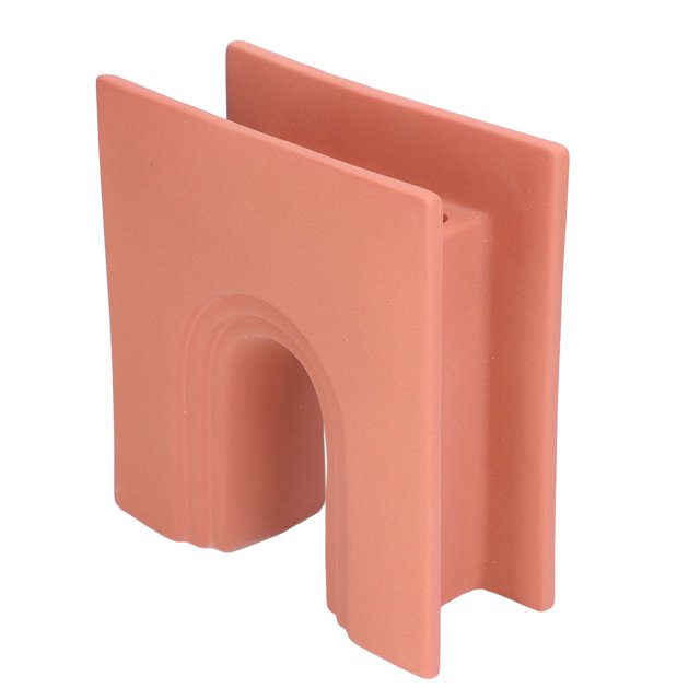 Jarrones de cerámica para flores, floreros geométricos de color naranja para decoración, jarrones de cerámica de alto rendimiento