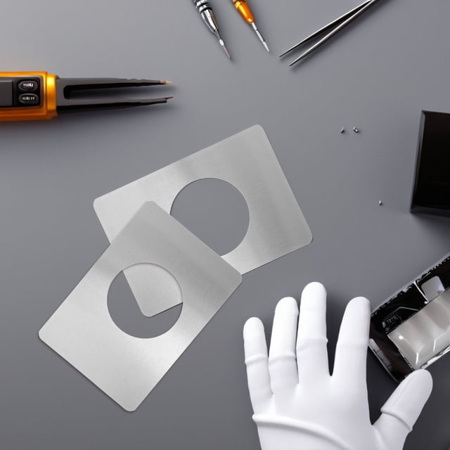WRITWAA 2 Pcs Kit de Réparation de Porte en Acier Inoxydable Plaque Inclut Gâche de Porte et Plaque de Verrouillage Facile à Installer Durable et Fiable