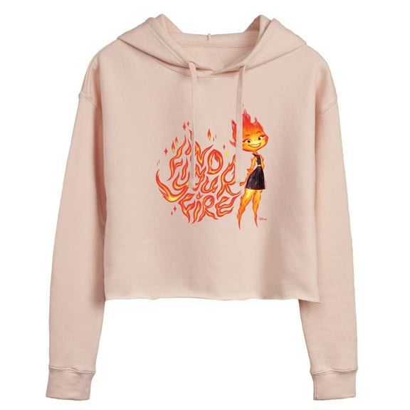 Elemental - Find Your Fire Ember - Juniors Cropped Pullover Hoodie