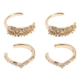 thumbnail image 1 of Miangastore 2 Pair Diamond No Piercing Earrings All-match Ear Clips Simple Women Jewelry, 1 of 8