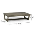 thumbnail image 4 of GDF Studio Elloree Outdoor Acacia Wood Coffee Table, Gray, 4 of 7