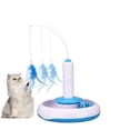 thumbnail image 2 of Juguete interactivo para gatos, juguete de interior con plumas eléctricas giratorias de 360° y anillo, bola, juguete de inteligencia, bolígrafo, 2 of 7