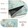 thumbnail image 6 of 3'x5' Rug for Living Room Bedroom, Beach Coastal Teal Washable Area Rugs Non-Slip Carpet Mats, Nautical Shell Starfish Coral Summer Indoor Low Pile Area Rug Runner for Kitchen, Mudroom, 6 of 8