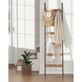 thumbnail image 2 of Soporte para toallas Blanket Ladder Vantimo de 6 niveles con 4 ganchos, color marrón, 2 of 8