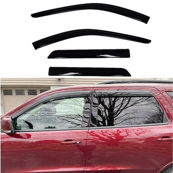 Tuqiang Window Wind Deflector VisorRain Guards Set fit for 2011-2022 Dodge Durango Black 4PCS