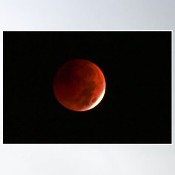 Bloom Theory Red Moon, Blood Moon Eclipse... Poster Wall Art, Modern Wall Decor, 8x12 UNFRAMED