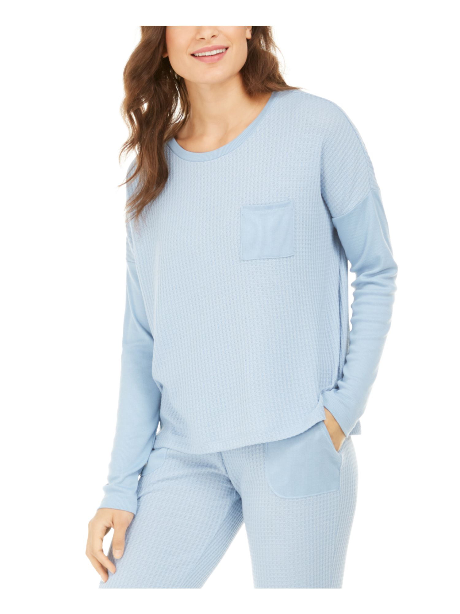 Alfani Womens Blue Comfy Sleepwear Nightwear Chemise Loungewear L 