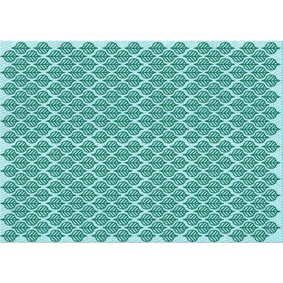 Ahgly Company Machine Washable Indoor Rectangle Transitional Tron Blue Area Rugs, 4' x 6'