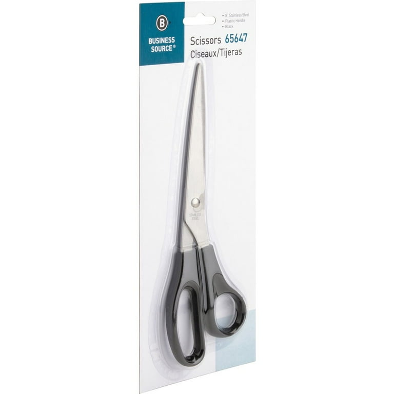 Business Source, BSN65647, Stainless Steel Scissors, 1 Each, Black