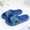 Dark Blue, variant on Men's Non-Slip Slippers Suitable for Home, Shower & Outdoor - - /Outdoor Wearable Bath with PVC Sole, Cushioned & - - Trendy One-Word Slippers for Bathroom, Poolside, (Random Color/)