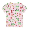 thumbnail image 6 of FamilyThread Toddler Girls Boys Fashionable Short Sleeve T-Shirt Cute Cartoon Graphic Print Tunic Tops Crewneck Casual Daily Shirt For 3-13Y, 6 of 7