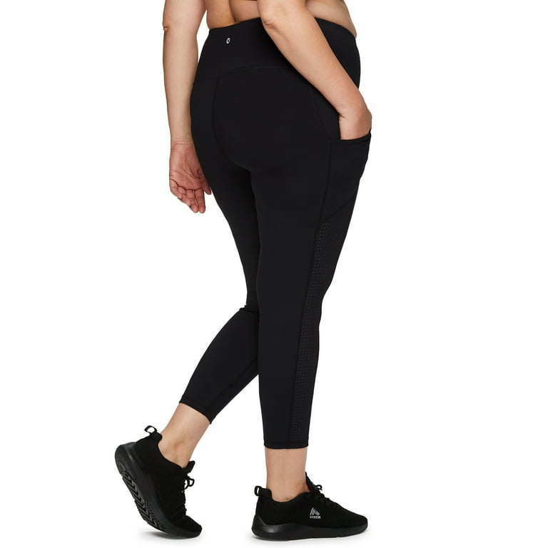  RBX Active Women's Plus Size Fashion Yoga High Waisted 7/8  Cotton Spandex Ankle Leggings with Pockets 7/8 Black 1X : Clothing, Shoes &  Jewelry
