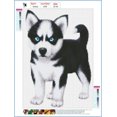 thumbnail image 2 of nipocaio Little Husky, 5D Painting Kit Rhinestone Embroidery Cross stitch Kit Craft Canvas Wall Decor 12x16 inches, 2 of 5
