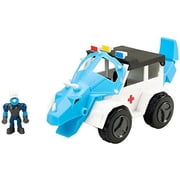 Educational Insights Dino Construction Company Rescue Crew?Turbo the Triceratops Police SUV