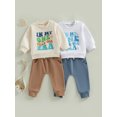 thumbnail image 3 of BemeyourBBs Baby Boy First Birthday Outfit Wild One Birthday 1st Birthday Clothes Long Sleeve Crewneck Animal Sweatshirt with Sweatpants Cute Infant Spring Fall Winter Clothes, 3 of 9