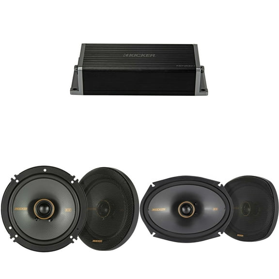 Kicker 47KEY2004 4-Channel DSP Smart Amp w/ 51KSC 6.5" 3 & 6x9" Audio Upgrade Bundle