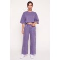 thumbnail image 2 of Women's Acid Wash Oversized Cropped Raw Hem Sweatshirt, 2 of 4