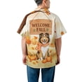 thumbnail image 5 of Welcome Fall Shetland Sheepdog Cozy Autumn Field Pumpkins Golden Leaves Hawaiian Shirt Breathable Summer Unisex Merch Sheltie Dog Lover Gifts - 12013, 5 of 6