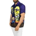 thumbnail image 5 of LA LEELA Men's Short Sleeve Button Up Beach Caribbean Cruise Shirt Fashion Halloween Costumes Hawaiian Shirts for Men XL Ghost Witch Blue, 5 of 6