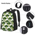 thumbnail image 5 of Naloa Cute Broccoli Print Large Capacity Backpack Lunch Bag Pencil Case Combination 3 Piece Set for Student, 5 of 8
