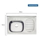 thumbnail image 4 of Fregadero Tarja Acero Inox Empotrar 80x50cm Tramontina Tramontina 93410535, 4 of 5