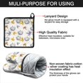 thumbnail image 7 of Fall Pumpkins Leaves Pattern Kitchen Oven Mitt and Pot Holder Sets 2 Pcs for Baking, Cooking and Grilling, Heat Resistant Up To 392 °F, 7 of 7