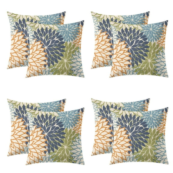 Set Of 4 Peach Skin Velvet Floral Art Modern Classic Throw Pillow Covers for Decorative Couch Pillows for Living Room,Boho Cute Outdoor Pillows Covers for Patio Garden20x20 Inches