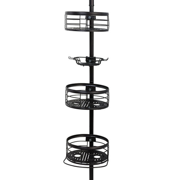Better Homes & Gardens Tension Pole Shower Caddy, Oil-Rubbed Bronze ...