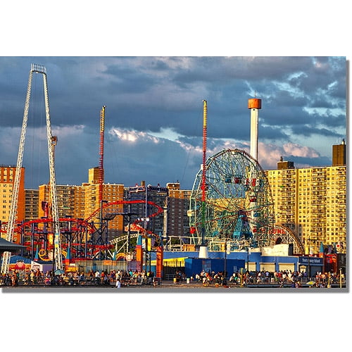 Trademark Art "Coney Island" Canvas Wall Art by CATeyes