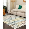 thumbnail image 7 of Unique Loom Matrix Trellis Collection Area Rug - Diamonds (4' 1" x 6' 1" Rectangle Multi/Blue), 7 of 7