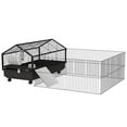 thumbnail image 1 of PawHut Guinea Pig Cage for Small Animals, Foldable with Wheels, 1 of 10