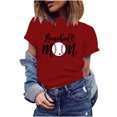 thumbnail image 2 of Lilgiuy Personalized Baseball Mom Shirt - Custom Baseball Mom Shirt with Name and Number for Mothers Day Clearance, 2 of 5