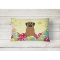 thumbnail image 2 of Carolines Treasures BB6015PW1216 Easter Eggs Mastiff Brindle Canvas Fabric Decorative Pillow, 12H x16W, multicolor, 2 of 3
