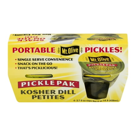 (3 Pack) Mt. Olive Pickle Pak Kosher Dill Petites - 4 PK, 3.7 FL