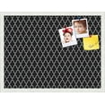 thumbnail image 2 of PinPix ArtToFrames 16x22 Custom Cork Bulletin Board Quatrefoil Black   Poster Board Has a Fabric Style Canvas Finish, Framed in Satin White Frame (PinPix-116), 2 of 6