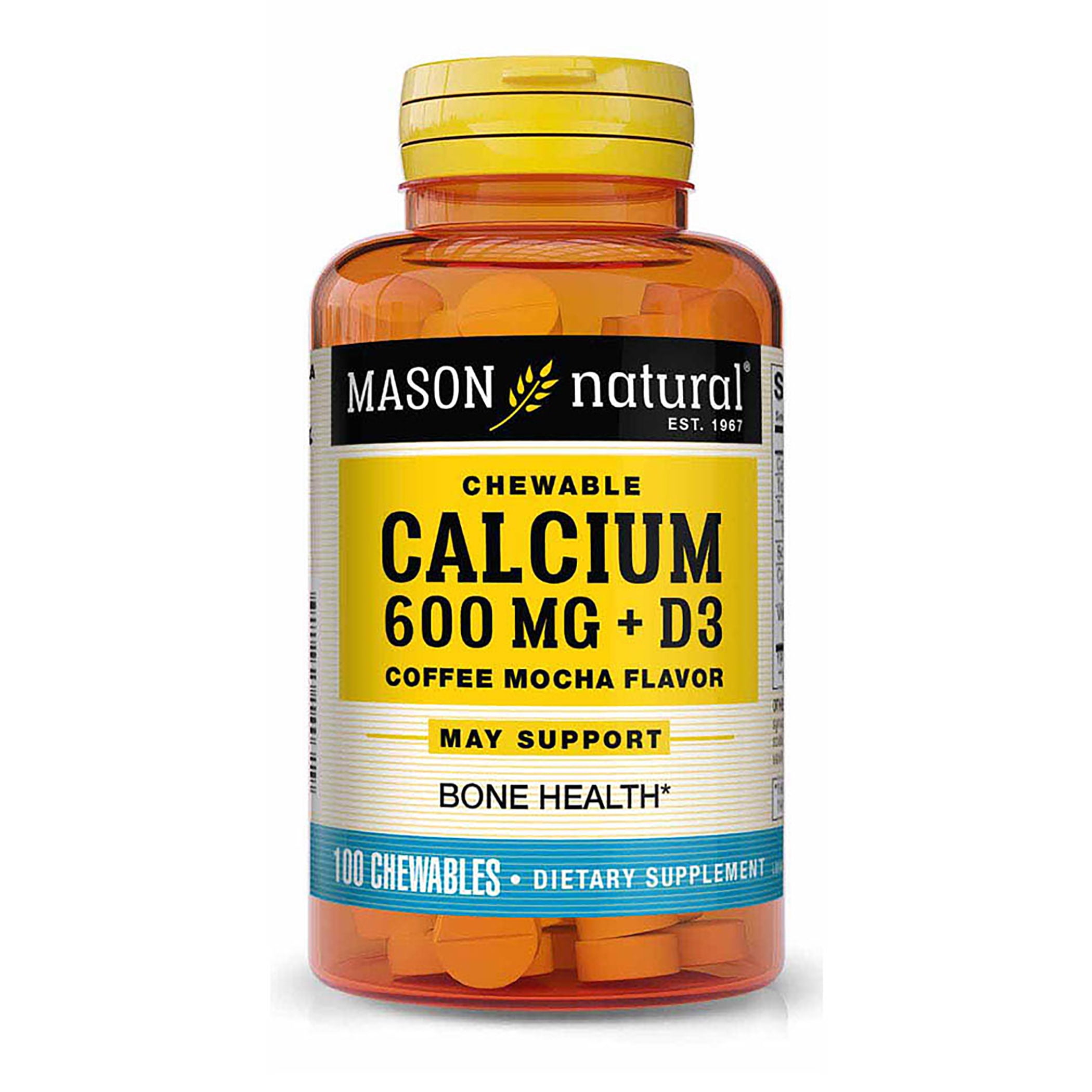 Mason Natural Calcium 600 mg with Vitamin D3 Supports Healthy Bones