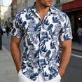 thumbnail image 3 of Hawaiian Shirt for Men Summer Short Sleeve Relaxed Fit Button Down Lapel Collar Tropical Beach Shirts Vacation Outfits, 3 of 5
