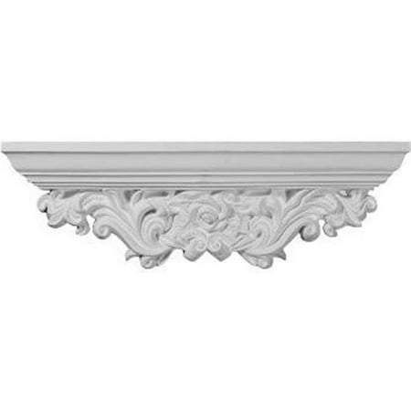 Ekena Millwork 23.25 In. W X 3.87 In. D X 7.12 In. H Architectural Odessa Acanthus Leaf Shelf