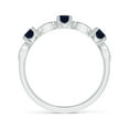 thumbnail image 2 of ANGARA Natural Blue Sapphire & Diamond Ring in 14K White Gold for Women (Size-3.5mm) | September Birthstone, Anniversary, Jewelry Gift for Women | Natural Blue Sapphire Ring, 2 of 9