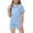0-Light Blue638, variant on WOYY Outfits for Girls Boys Solid Short Sleeve Button Down Shirt Shorts Sleepwear, Sizes 2-3T