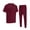 Burgundy, variant on M&M SCRUBS Men's Jogger Scrub Set – Luxe Stretch Medical Uniform, V-Neck Scrubs Top & Jogger Pants (Ceil Blue, Small)