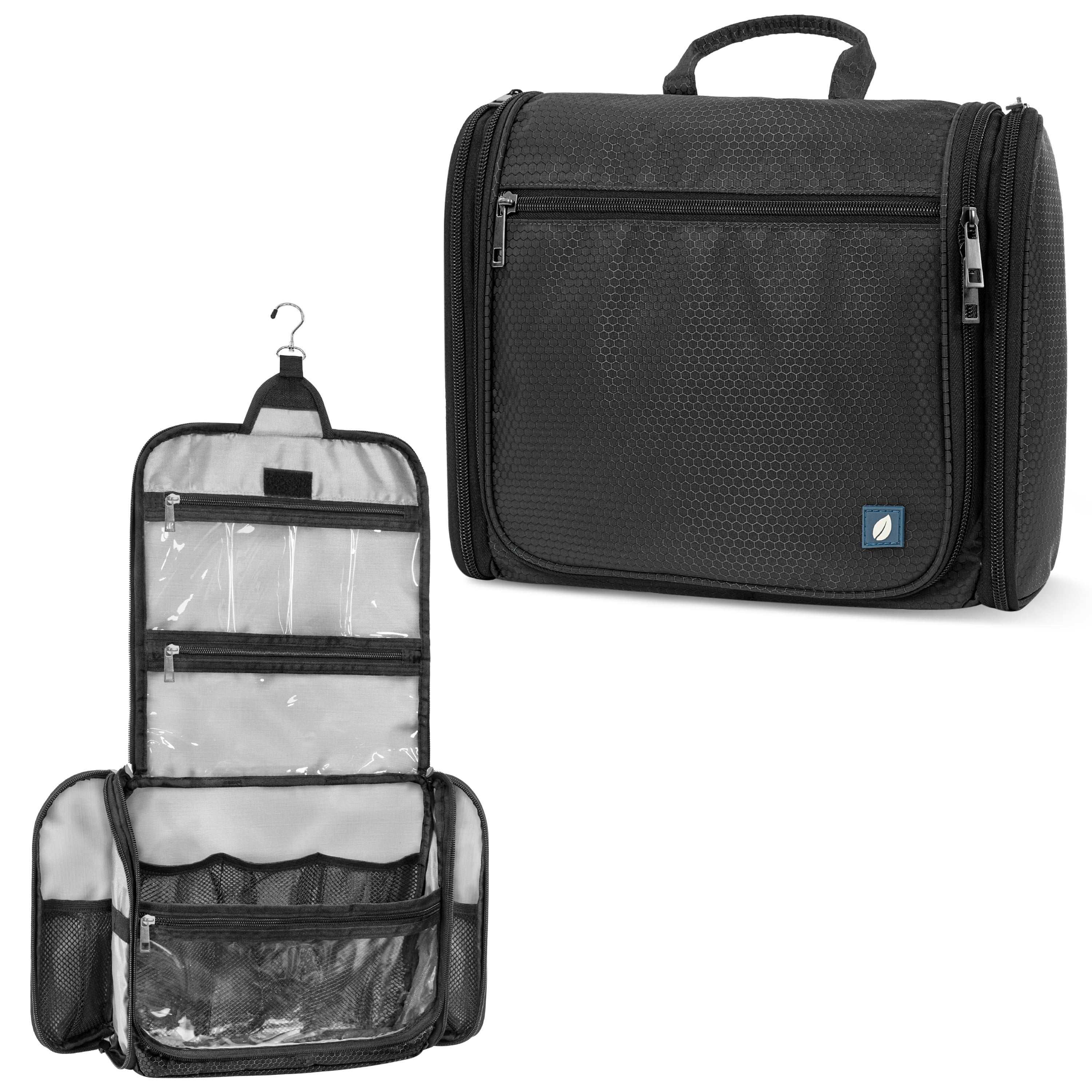 Vaultz Women's Locking Travel Bag, Black & White Stripe, VZ01134