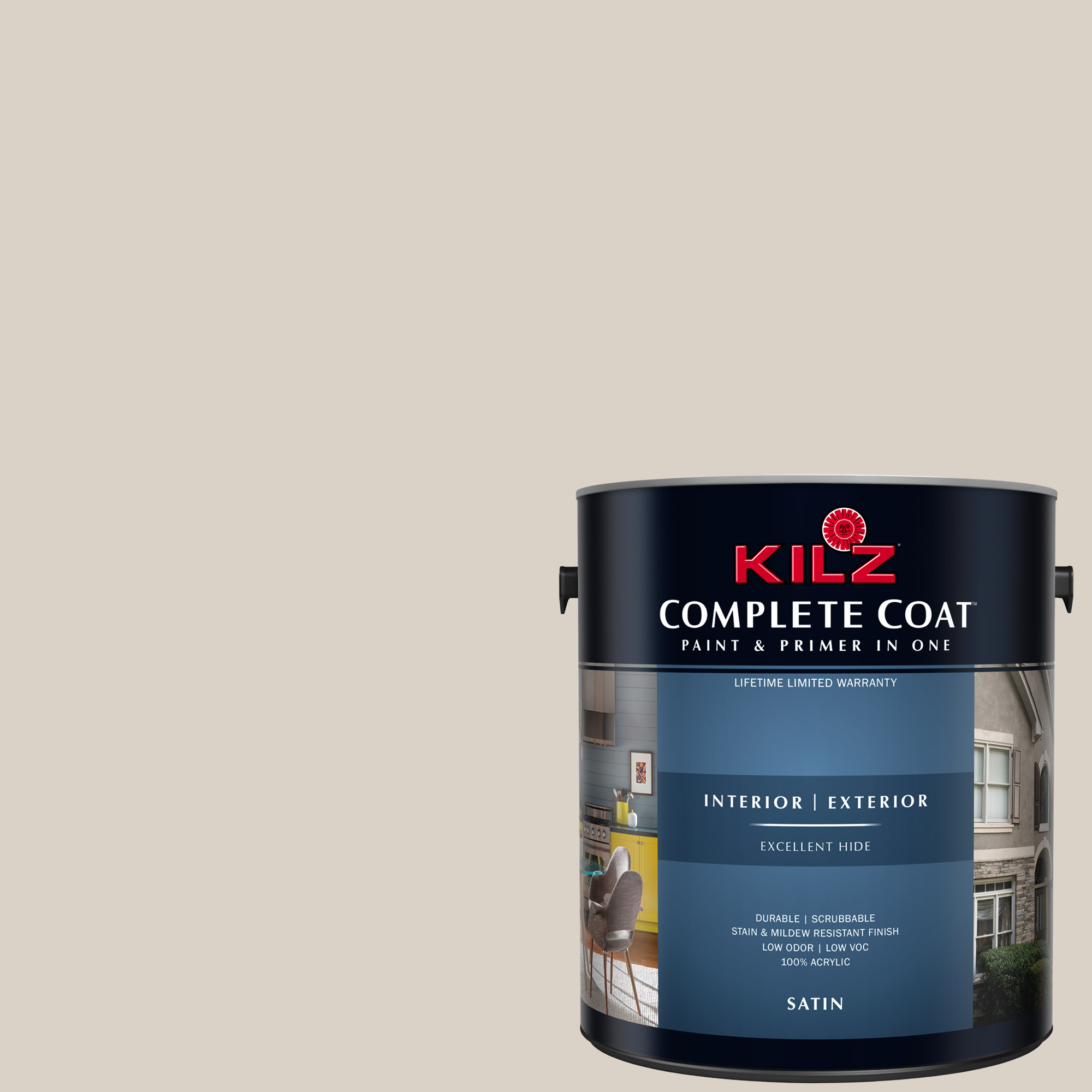 Starched Linen, KILZ Complete Coat Interior/Exterior Paint & Primer in